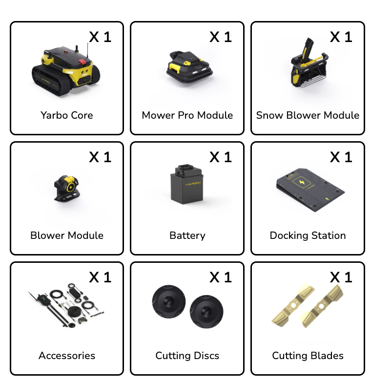 Yarbo 4-in-1 Yard Robot (with Lawn Mower Pro Module)