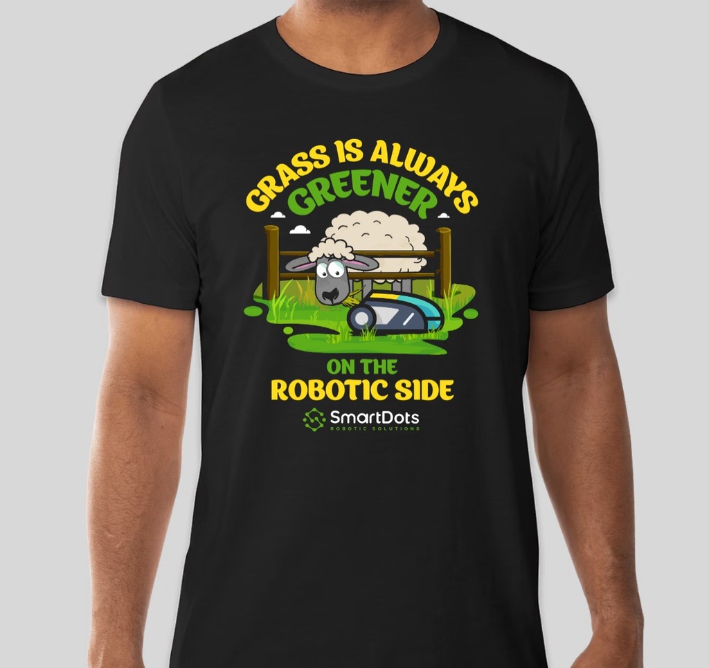 [sdots0080] Grass is Greener on the Robotic Side T-Shirt (S)