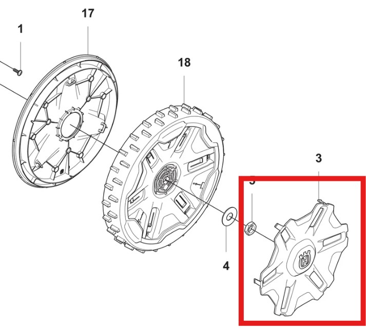 Automower iQ Series - Wheel Hub Cap (410, 420, 440)