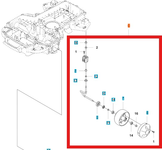 Front Wheel Kit - Husqvarna iQ Series