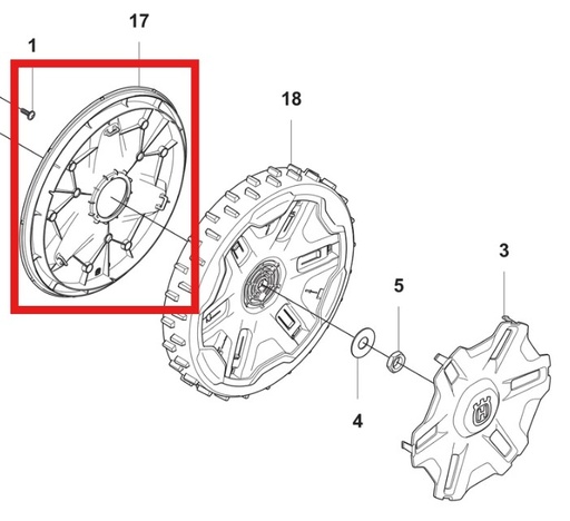 Automower iQ Series - Rear Wheel Cover (410, 420, 440) 