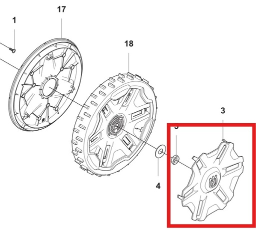 Automower iQ Series - Wheel Hub Cap (410, 420, 440)
