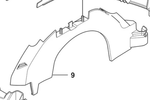 Automower iQ Series - Rear Wheel Fender Cover - Right(410, 420, 440) 